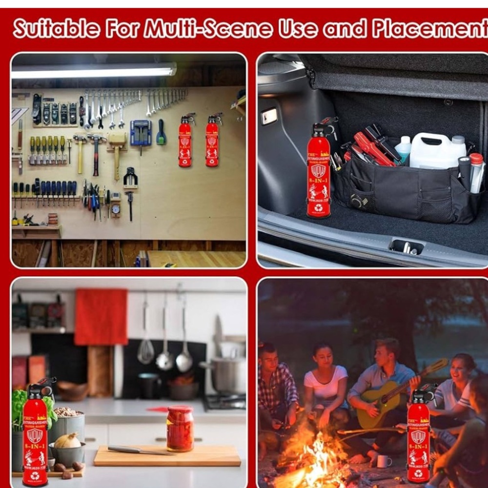 WPW Upgraded portable 8-in-1 Fire Extinguisher
Still in package/Never opened